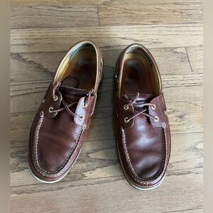 Sperry top-sider brown leather boat shoes preowned in good condition size 10.5M